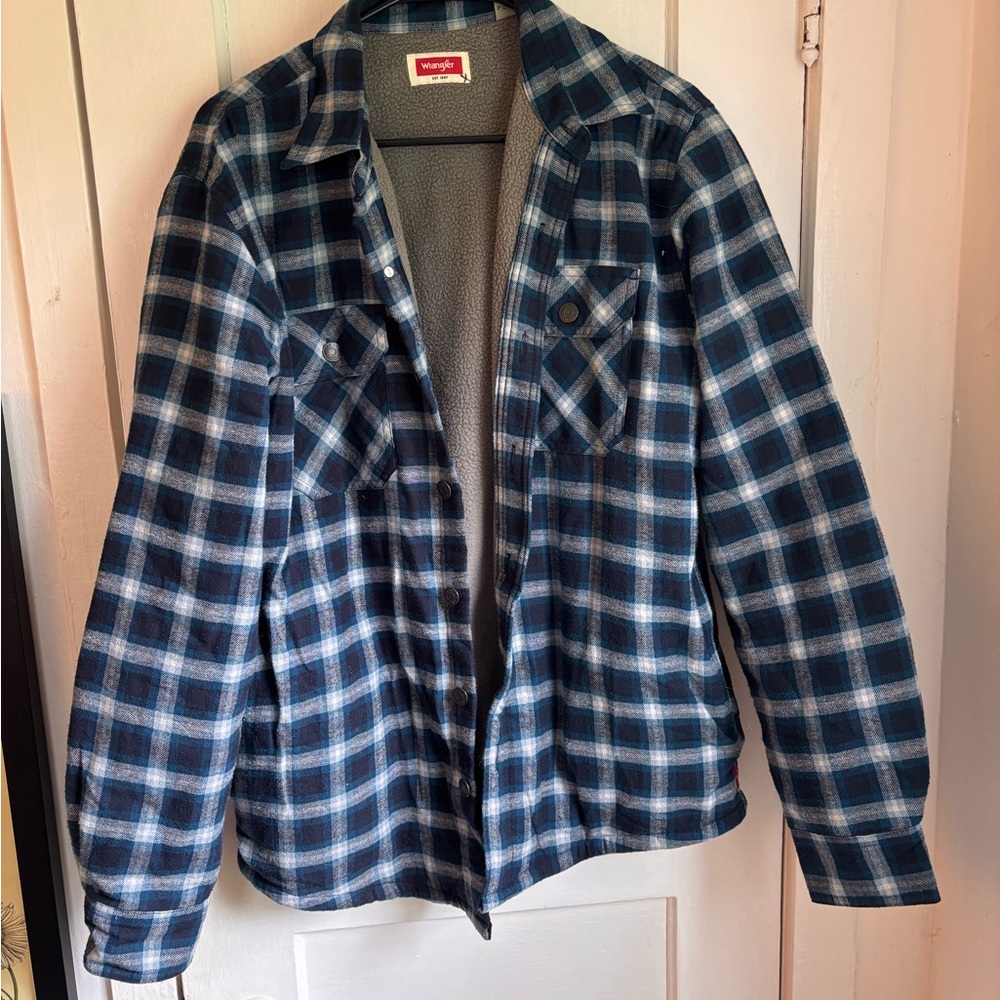 Wrangler Navy and White Checkered Shirt